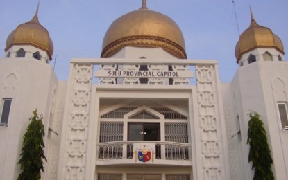 <p>The provincial Capitol of Sulu in Jolo. <em>(PNA file photo)</em></p>