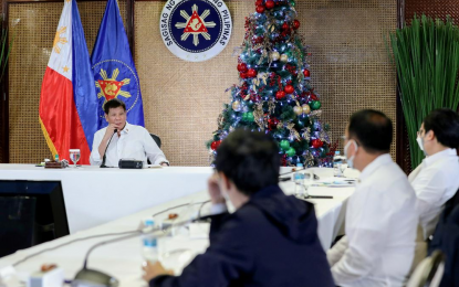 <p><strong>TALK TO THE PEOPLE.</strong> President Rodrigo Roa Duterte holds weekly talk to the people in this undated photo to give the public updates on the government’s Covid-19 response. Though his administration spent a lot of time and resources battling the pandemic, Duterte was no let-up in his campaign against corruption and illegal drugs. <em>(Presidential photo)</em></p>