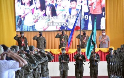 <p><strong>RESERVE FORCE.</strong> Three-hundred Tausug tribe members finish a 45-day Basic Citizen Military Training on Thursday (Dec. 16, 2021) in Jolo, Sulu. They will reinforce the community-based security force against the Abu Sayyaf Group and will become ambassadors of peace. <em>(Photo courtesy of JTF - Sulu)</em></p>