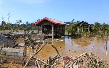 <p><strong>FLOODED.</strong> A flooded area in Sipalay City after heavy rains brought by Typhoon Odette caused waters to rise in several localities in southern Negros Occidental overnight on Dec. 16, 2021. At least 16 persons died of drowning in the city. <em>(Photo courtesy of Sipalay City Tourism Officer Jerick Lacson)</em></p>