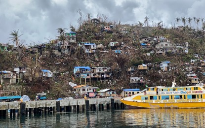 <p><strong>TYPHOON'S WRATH.</strong> Typhoon Odette's devastation as seen in Dinagat Islands, where over 28,000 families were affected and more than 25,000 houses were damaged. The French government has earmarked EUR2 million (approximately PHP115.5 million) to support the ongoing relief efforts in the Visayas and Mindanao.<em> (Photo courtesy of the World Health Organization Philippines)</em></p>