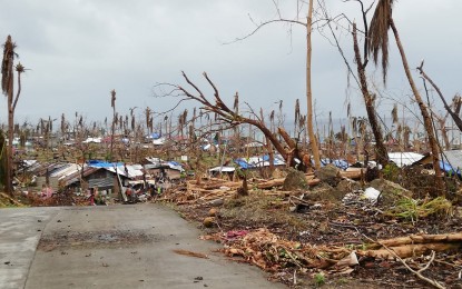 <p><strong>RAVAGED</strong>. A community in Limasawa, Southern Leyte battered by Typhoon Odette in this Dec. 27, 2021 photo, a week after the disaster. At least PHP14.9 billion worth of projects have been endorsed for the recovery of communities hit by “Odette” in Southern Leyte province and some parts of Leyte, the National Economic and Development Authority said on Thursday (July 21, 2022). <em>(PNA file photo</em>)</p>