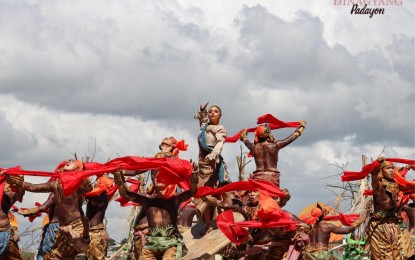 <p><strong>PREVIEW</strong>. A live performance of a tribe filmed on Dec. 23, 2021 for the competition of the 2022 Digital Dinagyang Festival. A virtual opening salvo will be held on January 14 to usher in the annual festival.<em> (Photo courtesy of Iloilo Festivals Foundation, Inc.)</em></p>