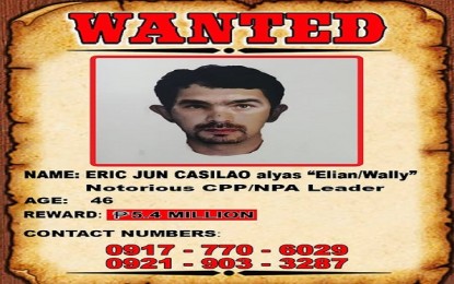 <p><strong>COMPOSITE SKETCH.</strong> The composite sketch of Eric Jun Casilao alias "Elian" or "Wally" released by the 10th Infantry Division (10ID) released on Wednesday (Jan. 12, 2022). He is among the most wanted New People's Army (NPA) leaders in Mindanao and allegedly being groomed to be the successor of another NPA leader, slain Menandro Villanueva alias “Bok". <em>(Photo courtesy of 10ID)</em></p>
