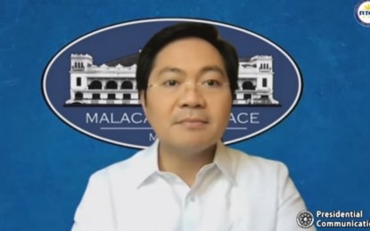 <p>Acting presidential spokesperson and Cabinet Secretary Karlo Nograles <em>(Screengrab from RTVM)</em></p>