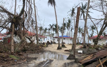 <p><strong>HEAVILY DEVASTATED.</strong> Photo shows the damage wrought by Typhoon Odette in the town of General Luna, the surfing capital of the country on Dec. 31, 2021. The Department of Tourism- Caraga said around 5,161 tourism workers from Surigao del Norte, particularly in Siargao Island and in the Province of Dinagat Islands were directly affected by Odette.<em> (Photo grabbed from Municipality of General Luna FB page)</em></p>