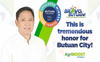 <p><strong>BIG WIN.</strong> Butuan City, with its “AgriBOOST” proposal, is adjudged one of the winners for the 2021-2022 Global Mayors Challenge of the Bloomberg Philanthropies on Jan. 18, 2022. City Mayor Ronnie Vicente Lagnada (in photo) on Wednesday (Jan. 19, 2022) said the win was a big honor for the city and its people. <em>(Photo grabbed from Butuan CIO FB page)</em></p>