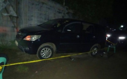 <p><strong>AMBUSHED VEHICLE.</strong> Photo shows the car that Maguindanao schools district supervisor Javier Kumandi Sr. was driving when he and his wife were attacked in San Pablo, Tacurong City by two unidentified gunmen on Jan. 17, 2022. The Ministry of Basic, Higher, and Technical Education-Bangsamoro Autonomous Region in Muslim Mindanao condemned the killing and urged police authorities to resolve the case. <em>(Photo courtesy of DXMS - Cotabato)</em></p>