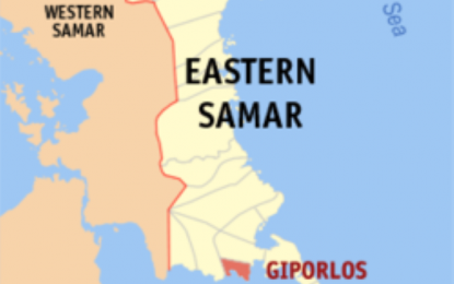 <p><strong>ANTI-PERSONNEL MINES</strong>. The map of Giporlos, Eastern Samar where police operatives recovered anti-personnel mines on Wednesday (January 19, 2022). The recovery has stalled possible terrorist attacks by the New People’s Army. <em>(Google image)</em></p>