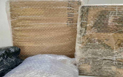 <p>Packages draped in disposable plastic bubble wrap<em> (Photo by the Office of Makati City Rep. Luis Campos Jr.)</em></p>