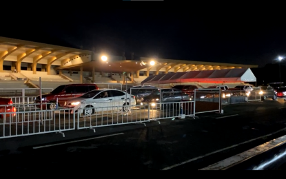 <p>Qurino Grandstand Manila drive-through vaccination <em>(Photo courtesy of Isko Moreno Facebook)</em></p>