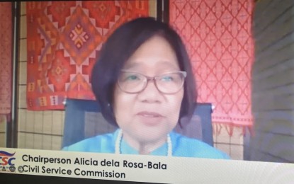 <p>Alicia dela Rosa-Bala <em>(Screenshot courtesy of CSC-Region 5)</em></p>