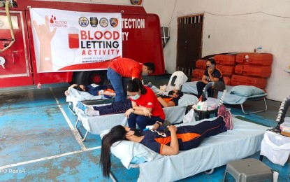 <p><strong>BLOOD DONATION.</strong> Personnel of the Bureau of Fire Protection in Dumaguete City donate blood during an activity held last month. Negros Oriental Assistant Provincial Health Officer Dr. Liland Estacion is appealing to local government units to step up their blood donation campaigns as mandated by law.<em> (Photo courtesy of BFP Dumaguete City)</em></p>