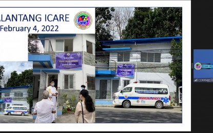 <p><strong>ICARE CENTER.</strong> The second Iloilo City Action and Response (ICARE) center opens in Barangay Balantang in Jaro district on Feb. 4, 2022. The city government is planning to open more centers to be able to serve the emergency needs of city residents. <em>(Photo screengrab from Iloilo City FB live stream)</em></p>