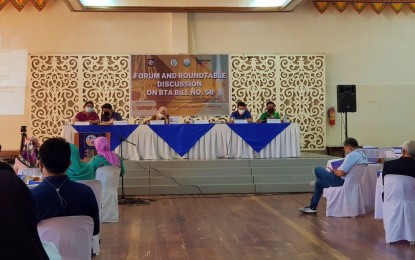 <p><strong>PUBLIC CONSULTATION.</strong> The Bangsamoro Transition Authority of the Bangsamoro Autonomous Region in Muslim Mindanao holds a public consultation in Cotabato City on Wednesday (Feb. 9, 2022) about the draft Bangsamoro Local Governance Code. A similar discussion was held in Marawi City, Lanao del Sur, on the same day. <em>(Photos courtesy of BTA and Bangsamoro 101 Radio)</em></p>