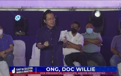 <p>Vice presidential candidate Willie Ong (<em>Screeenshot from Isko Moreno's Facebook page</em>)</p>