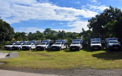 <p><strong>BOOSTING POLICE MOBILITY.</strong> The General Santos City police office distributes Monday (March 7, 2022) eight new patrol cars to various police stations in the city. The new vehicles, worth PHP14 million, forms part of the Philippine National Police continuing effort to upgrade the facilities and equipment of police units nationwide through its capability enhancement program. <em>(Photo courtesy GSCPO)</em></p>