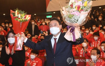 <p>South Korean president-elect Yoon Suk-yeol <em>(Yonhap photo)</em></p>