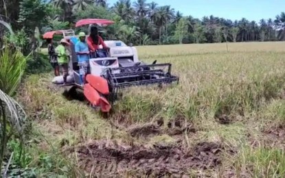 <p><strong>UPGRADE FARMS.</strong> Farmers avail of the Department of Agriculture's Mechanization Program under the Rice Competitiveness Enhancement Fund (RCEF). RCEF is created following the signing into law of RA 11203 or the Rice Tariffication Law. <em>(Screengrab from DA presser)</em></p>