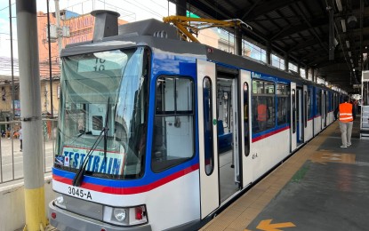 <p><strong>SUSPENDED OPS.</strong> Metro Rail Transit 3 trains will stop operations from April 13 to 17, 2022. The management has been conducting annual Holy Week maintenance activities to speed up rehabilitation efforts. <em>(Photo courtesy of DOTr-MRT3)</em></p>
