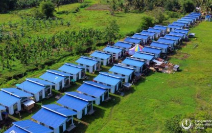 <p><strong>DECENT HOUSES.</strong> The houses turned over on Thursday (March 17, 2022) by the Bangsamoro Autonomous Region in Muslim Mindanao government to 185 indigent families in Parang, Maguindanao. The PHP74-million housing project was funded under the CY 2019 BARMM’s Bangsamoro Regional Inclusive Development for Growth and Empowerment program. <em>(Photo courtesy of Bangsamoro Information Office - BARMM)</em></p>