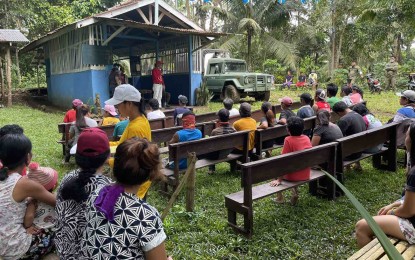 <p><br /><strong>ASSURANCE TO SAFETY.</strong> Some 325 residents have returned to their homes in  Sitios Cogon and Alangit in Barangays Natubo and San Nicolas of Jasaan town in Misamis Oriental on Sunday (March 20, 2022), following assurance of their safety by the military. The residents fled on March 18 after government troops clashed in the boundary village of Barangay Plaridel in Claveria town.<em> (Photo courtesy of 58IB)</em></p>