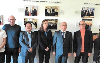 <p><strong>OFWs DEPLOYMENT</strong>. (From left) Vice Consul and Economic Section Head Teri C. Bautista, IHA Vice President of Human Resources Yoav Behar, Philippine Labor Attaché Rodolfo G. Gabasan, IHA CEO Yael Danieli, Philippine Ambassador to Israel Macairog S. Alberto, Israel-Asia Chamber of Commerce Vice President Ron Doron, and Vice Consul Patricia D. Narajos pose for posterity after their meeting on March 14, 2022. Israel and the Philippines are working to expedite the deployment of some 500 Filipino hotel workers as Israel reopens its tourism industry. <em>(Photo courtesy of Philippine Embassy in Israel)</em></p>
