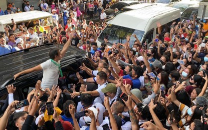 <p><strong>ISKO IN ILIGAN. </strong>Aksyon Demokratiko presidential candidate Francisco ‘Isko Moreno’ Domagoso, during his campaign sortie in Iligan City on Wednesday (March 30, 2022), said he will push for the revival of the National Steel Corporation and support steel manufacturing in the country. He will also push for the local processing of the country's mineral ores instead of exporting them. <em>(Photo courtesy of IM Media) </em></p>