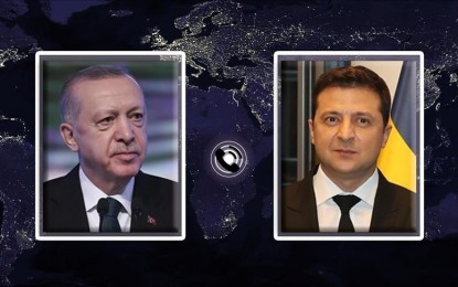<p>Turkish President Recep Tayyip Erdogan and Ukraine President Volodymyr Zelenskyy<em> (Anadolu photo)</em></p>