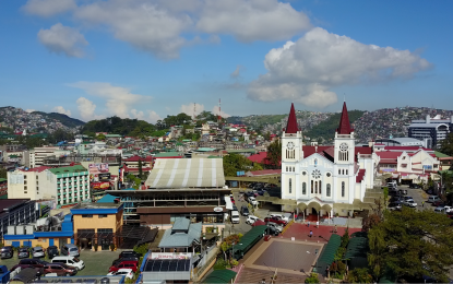 <p><strong>ENERGY SAVER.</strong> Photo shows the major thoroughfares in the central business district of Baguio City, where 7,485 streetlight bulbs are set to be replaced with light-emitting diode (LED) fixtures to reduce electric consumption and provide better illumination. Aileen Refuerzo, chief information officer, on Monday (April 4, 2022) says more than PHP18-million supplemental budget was used o fund the project. <em>(PNA file photo)</em></p>