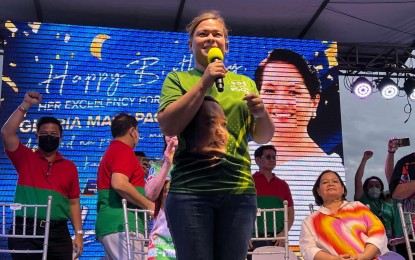<p>Vice presidential aspirant Sara Duterte<em> (Photo from HNP Facebook page)</em></p>