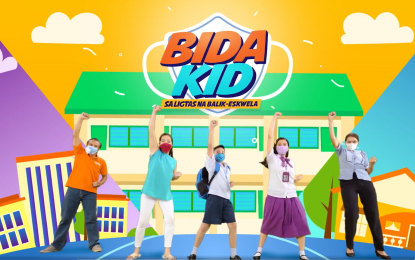 <p><strong>BACK TO SCHOOL.</strong> The Department of Education launches the BIDA Kid Campaign in Pasay City on Tuesday (April 5, 2022). The campaign urges students and teachers to get vaccinated and observe health protocols as they go back to their classrooms. <em>(Screengrab)</em></p>