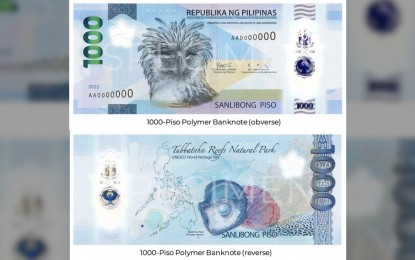 <p><strong>BANKNOTE</strong>. The Bangko Sentral ng Pilipinas (BSP) said the 1,000-peso polymer banknote will be released starting April 18, 2022. The banknote is deemed to be more hygienic than the 1,000-peso paper bill since this can be sanitized with less risk to the banknote. <em>(Photo from BSP)</em></p>