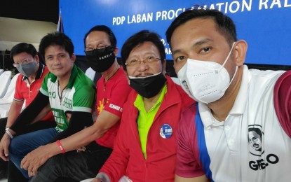 <p>(L-R) Senatorial aspirants Rodante Marcoleta, Robin Padilla, Salvador Panelo, Rey Langit, and Greco Belgica (File photo)</p>