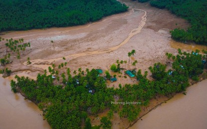 <p><strong>LANDSLIDE.</strong> A view of Kantagnos village in Baybay City after landslides and flooding on Monday (April 11, 2022). At least 21 persons have been killed in Baybay City, Leyte due to landslides induced by heavy downpour dumped by Tropical Depression Agaton. <em>(Photo courtesy of Pobreng Biyahero)</em></p>