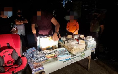 <p><strong>MAJOR DRUG HAUL</strong>. Anti-drug operatives conduct an inventory of some P27.6-million worth of shabu from India that was seized from a claimant in Trece Martires City, Cavite province following a controlled delivery operation on Tuesday night (April 12, 2022). The parcel containing the imported shabu came from India and arrived at the Bureau of Customs-Port of Clark last April 9. <em>(Photo courtesy of PDEA-3)</em></p>