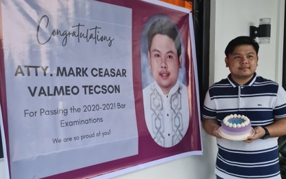 <p><strong>ISABELA NEW LAWYER</strong>. Being simple and humble helped a lot for Atty. Mark Ceasar Tecson, son of National Food Authority-Soccsksargen Regional Director Miguel “Mike” Tecson and retired NFA employee Chato Tecson, in passing the 2020-2021 Bar examinations. (<em>Photo courtesy of Miguel Tecson</em>)</p>