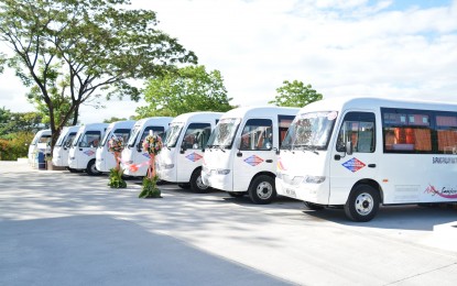 <p><strong>MODERN JEEPNEYS</strong>. The modern jeepneys launched by the Sapang Palay Grotto Transport Service Cooperative (SPGTSC) in Bulacan on Monday (April 18, 2022). These will ply the streets of the City of San Jose Del Monte in Bulacan province. <em>(Photo courtesy of the City of San Jose Del Monte Cooperative Office)</em></p>