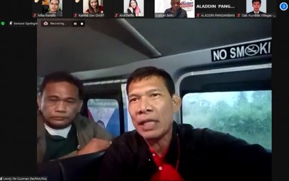 <p><strong>INCIDENT REPORT.</strong> Presidential candidate Leody de Guzman (right) and senatorial aspirant Roy Cabonegro narrate their experience in the shooting incident in Quezon, Bukidnon, Tuesday (April 19, 2022) during an online presser. Authorities say they are still trying to determine the identities of the shooters. <em>(Photo courtesy of Lady De Guzman's Facebook Page)</em></p>