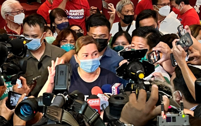 <p>Vice presidential candidate Sara Duterte <em>(File photo)</em></p>