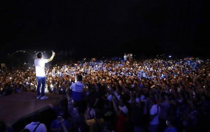 <p>Presidential candidate Francisco "Isko Moreno" Domagoso concert-rally in Tagbilaran, Bohol on Wednesday evening (April. 20, 2022).<em> (Photo courtesy of Isko Moreno Domagoso Media Bureau) </em></p>