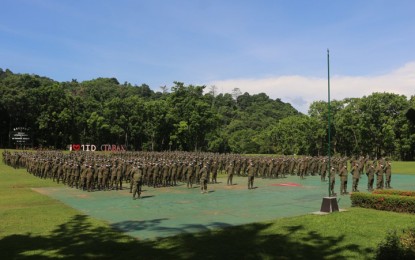 <p><strong>PROVISIONAL BATTALION</strong>. The Army's 1st Infantry Division (ID) activates Wednesday (April 20, 2022) a provincial battalion to guard the conduct of the May 9 national and local elections in its areas of jurisdiction in western Mindanao. The battalion is composed of organic personnel and soldiers undergoing career and specialization courses at the 1st Division Training School. <em>(Photo courtesy of the 1ID)</em></p>