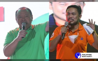 <p>Senatorial candidates Gilbert “Gibo” Teodoro and Mark Villar</p>