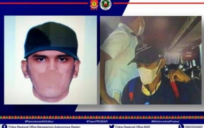<p><strong>BOMBING SUSPECT.</strong> The facial composite of the suspect and the closed-circuit television footage of the bombed Rural Tours Bus (RTB) captures the image of the suspect alighting from the bus before the Sunday (April 24, 2022) explosion inside the RTB unit in Parang, Maguindanao. Five passengers and the bus conductor were hurt in the blast.<em> (Photo courtesy of PRO-BARMM)</em></p>