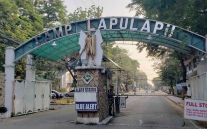 <p>The entrance gate of Camp Lapulapu in Barangay Lahug, Cebu City, where the headquarters of the Visayas Command is located. <em>(Photo courtesy of Civil Relation Service, AFP)</em></p>