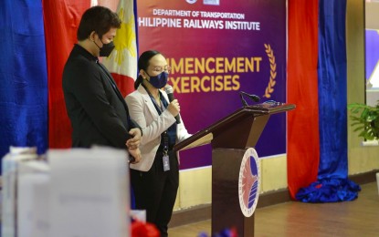 <p><strong>GRADUATION RITES.</strong> The Department of Transportation and Philippine Railways Institute hold face-to-face and virtual commencement exercises on Friday (April 29, 2022) for 301 personnel who completed refresher and training courses. After completing the management and technical courses, they had to hurdle a comprehensive examination. <em>(Photo courtesy of DOTr)</em></p>