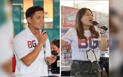 <p>BG Party-list 108 first nominee Alelee Aguilar-Andanar (left) and second nominee, later Mico Clavano (<em>File photo</em>)</p>