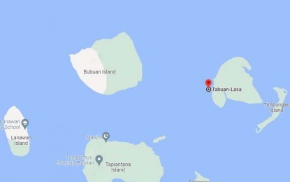 <p>Google map of Tabuan Lasa town in Basilan province. The town comprises four islands, namely, Tapiantana, Bubuan, Lanawan, and Saluping.</p>