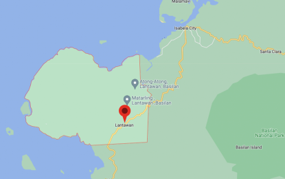 <p>Google map of Lantawan municipality, Basilan Island province.</p>