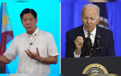 <p>Presumptive President Ferdinand "Bongbong" Marcos Jr. and US President Joe Biden </p>
